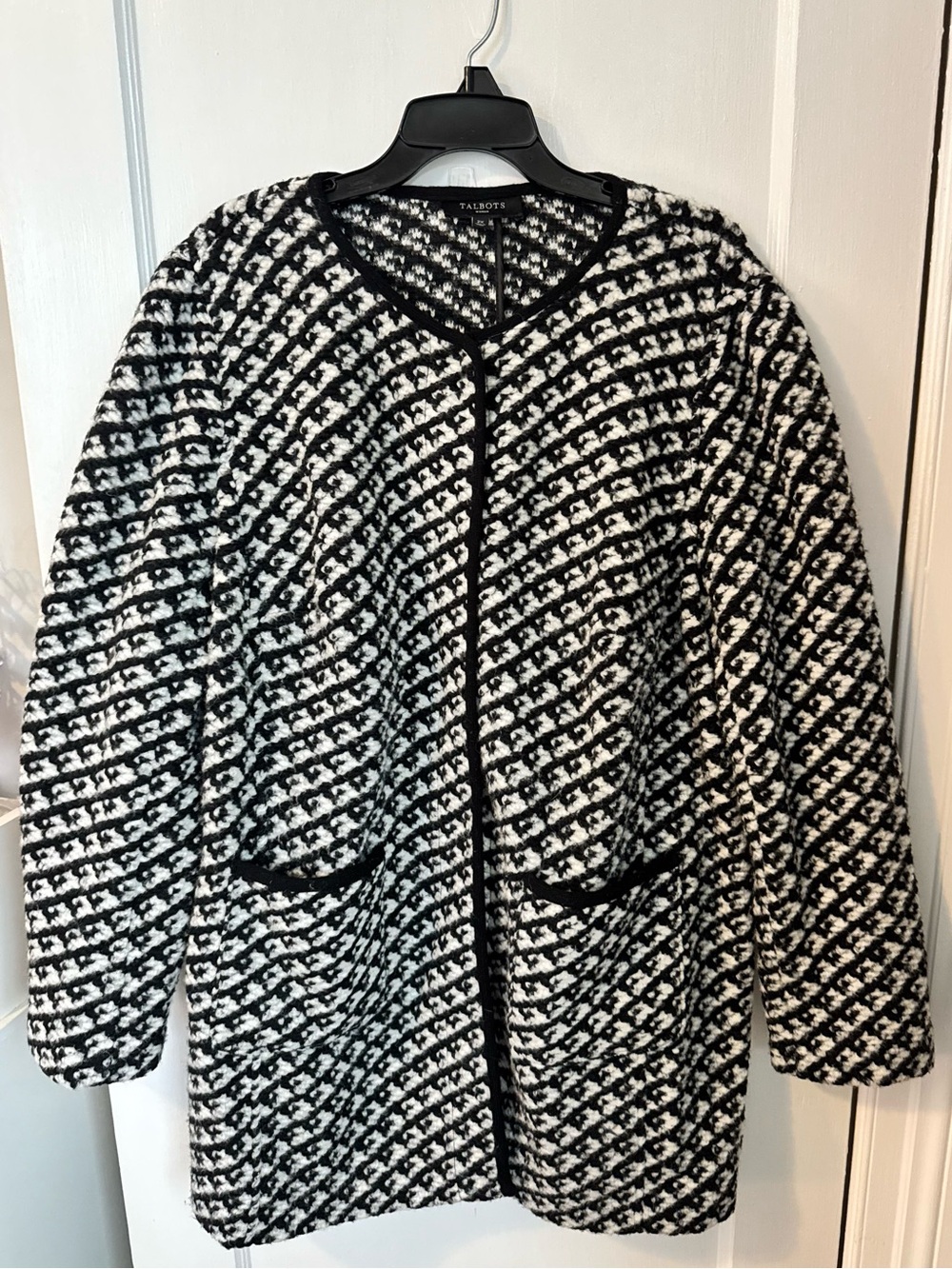 Talbot’s Women’s Wool Blend Button Down Long Coat